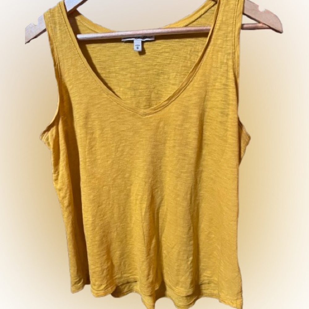 Express One Eleven Yellow Gold Sleeveless Cotton Modal Tank Top Size Medium